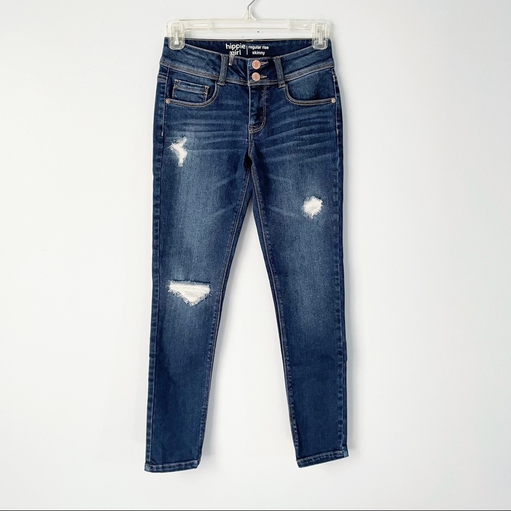 Hippie Girl | NWOT Regular Rise Skinny Distressed Denim Jeans Girls